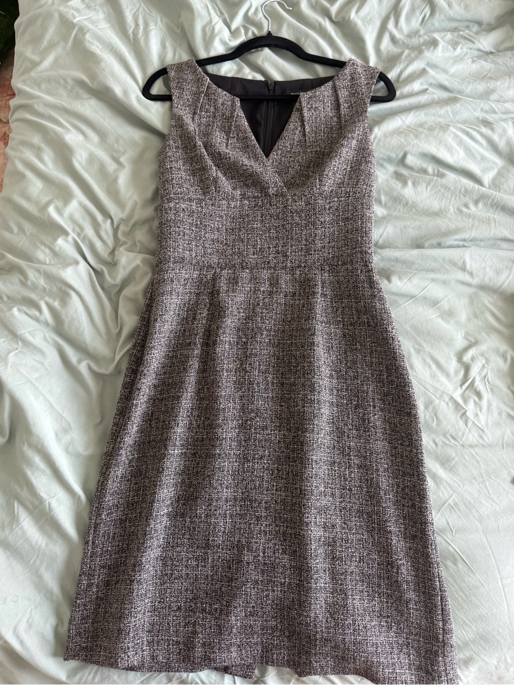 White House Black Market Gray Tweed Midi Sheath Dress - Picture 1 of 3